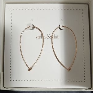 Rose Gold Hammered hoops